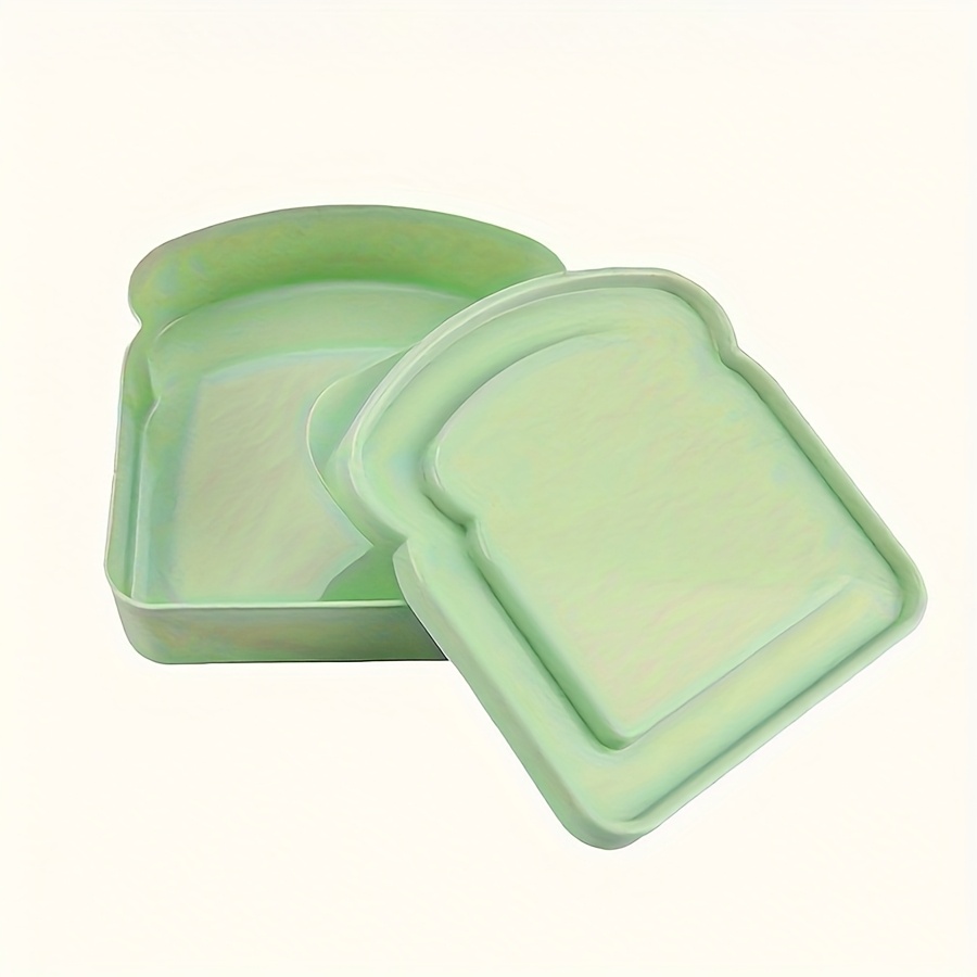 Sandwich Container, Lunch Box Sandwich Container Plastic Toast Shape Food Storage Sandwich Box with Lid, Microwave and Dishwasher Safe, Suitable for Family or Adults (Colorful),back to school