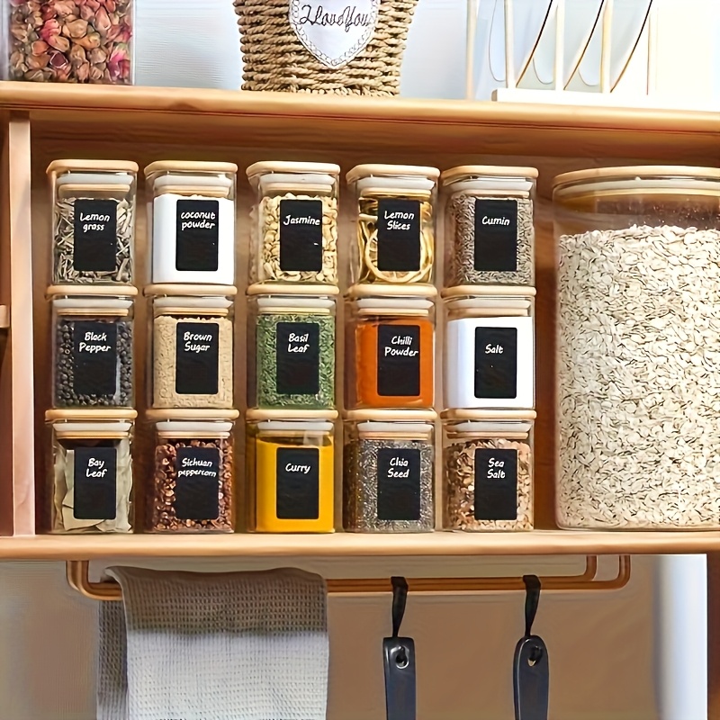 24pcs Reusable Label Paper and Pen Set for Organizing Airtight Food Storage Containers with Stackable Kitchen Organizer, Perfect for RVs, Picnics, Camping, Cereal, Flour, Sugar, and Pantry Essentials—A Must-Have for RV Organization - Image 4