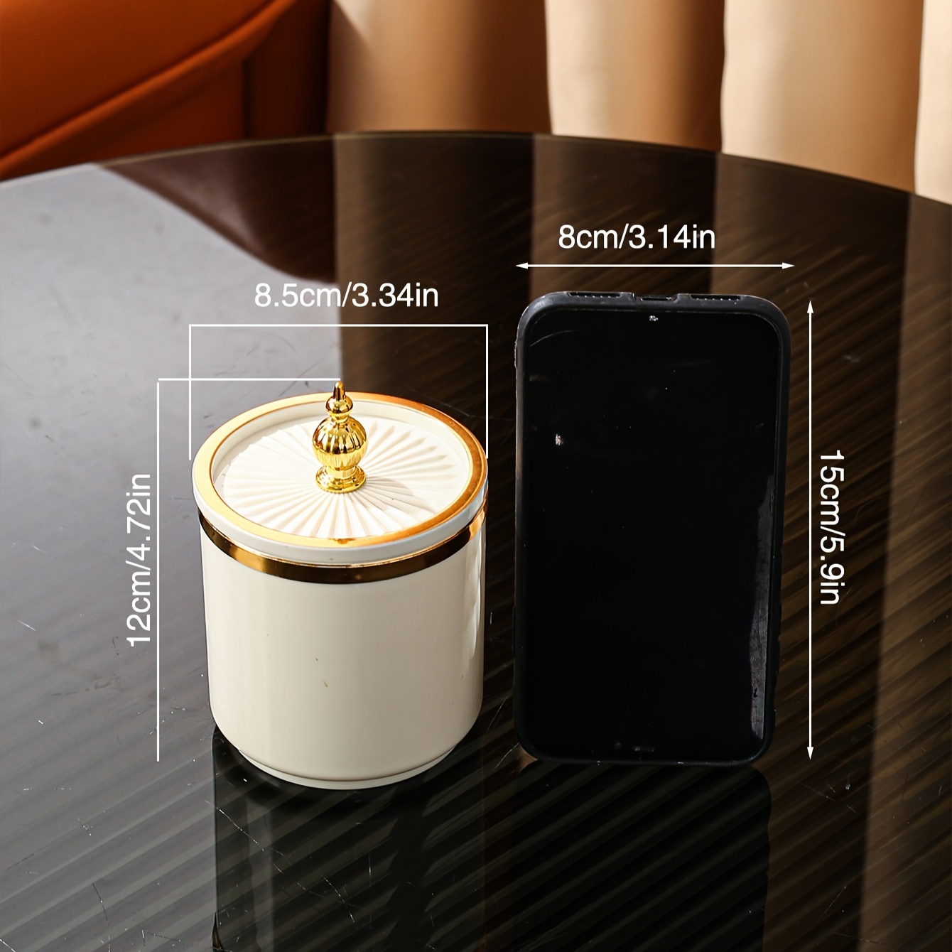 AromaShield Nordic-Inspired Storage Jar - Reusable, Airtight Round Container for Dried Fruits & Spices - Ideal for Pantry & Countertop Organization