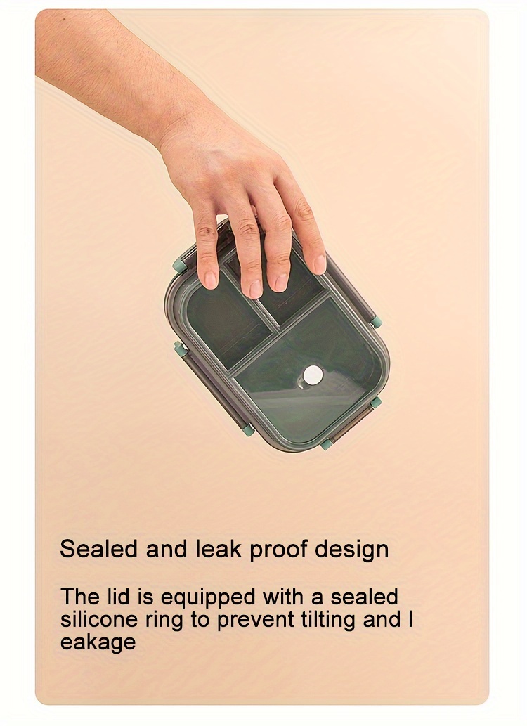 Multi-functional double-layer lunch box food-grade PP material plastic lunch box students portable sealed compartment lunch box travel takeaway lunch box kitchen restaurant storage container back to school