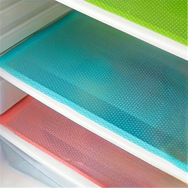 4pcs/8pcs Advanced Refrigerator Shelf Liners, Cuttable, Anti-Fog, Easy to Clean, Machine Washable, Oil-Proof,, Durable, Anti-Slip, Non-Slip, No Battery Required, Made of Plastic, for Refrigerator, Cabinet, Table, Shelf, Kitchen