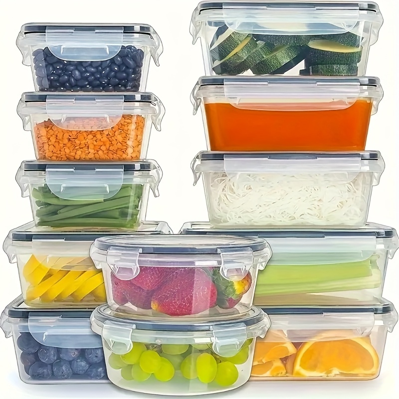 Four Sets of Multi-functional Transparent Food Storage Kits, Multi-Size, Tightly Closed Lid to Keep Fresh - Perfect for Fruits, Vegetables, Pasta and More! Keep Your Food Fresh and Your Kitchen Clean and Organized!