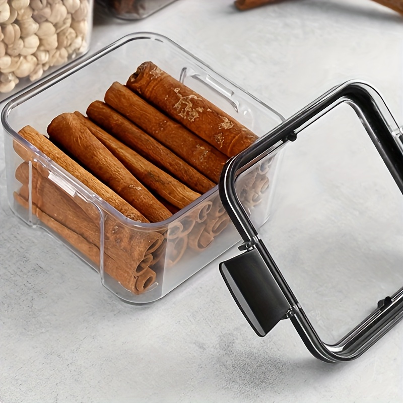 Kitchen Organizers for Pantry Storage Containers Kitchen Fridge Organizer Jars with Lid Plastic Storage Container Spices Boxes RV Kitchen Cooktop Accessories