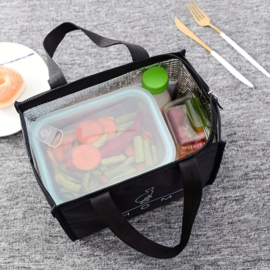 Cute Kitten Insulated Lunch Bag - Portable Bento Box Carrier, Polyester, Rectangular Shape for Students & Kitchen Use, for Return School,back to school