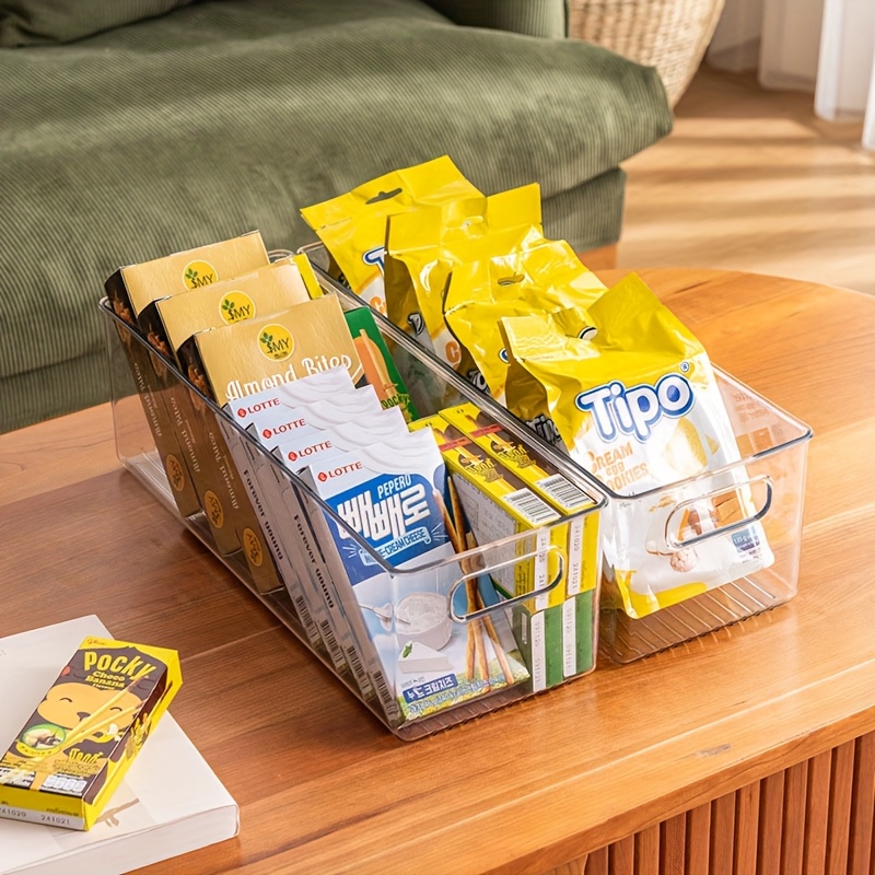 3-Tier Stackable Clear PET Refrigerator Organizer Bins - Food-Safe Kitchen Storage Drawers for Eggs, Vegetables, Drinks - Space-Saving, Easy Access Design with Handles, Fridge Organizers And Storag