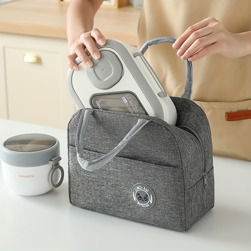 3 pieces/set portable large capacity lunch bag+lunch box+breakfast cup, large capacity student lunch box, foldable aluminum foil handbag, back to school student handbag, portable, suitable for travel and work