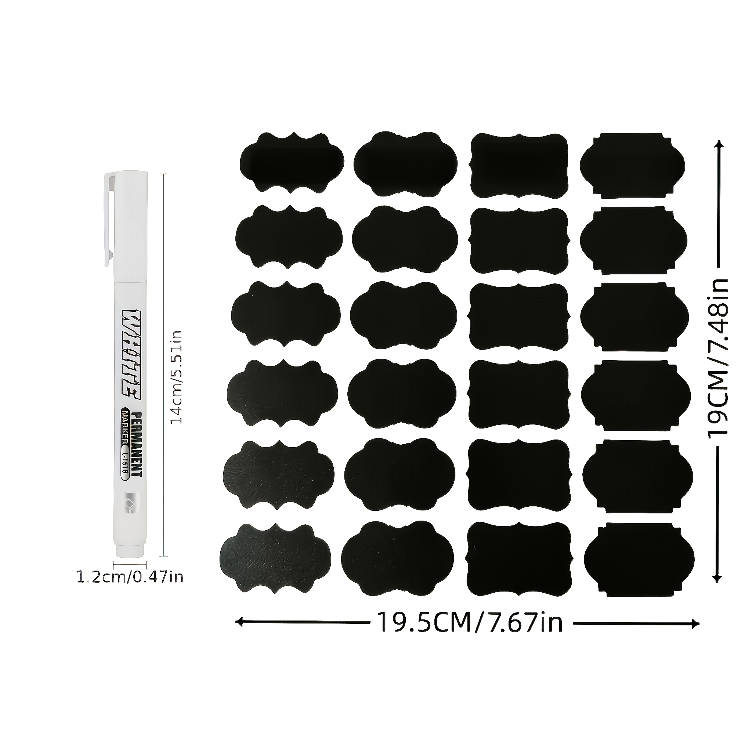 24pcs Reusable Label Paper and Pen Set for Organizing Airtight Food Storage Containers with Stackable Kitchen Organizer, Perfect for RVs, Picnics, Camping, Cereal, Flour, Sugar, and Pantry Essentials—A Must-Have for RV Organization - Image 5