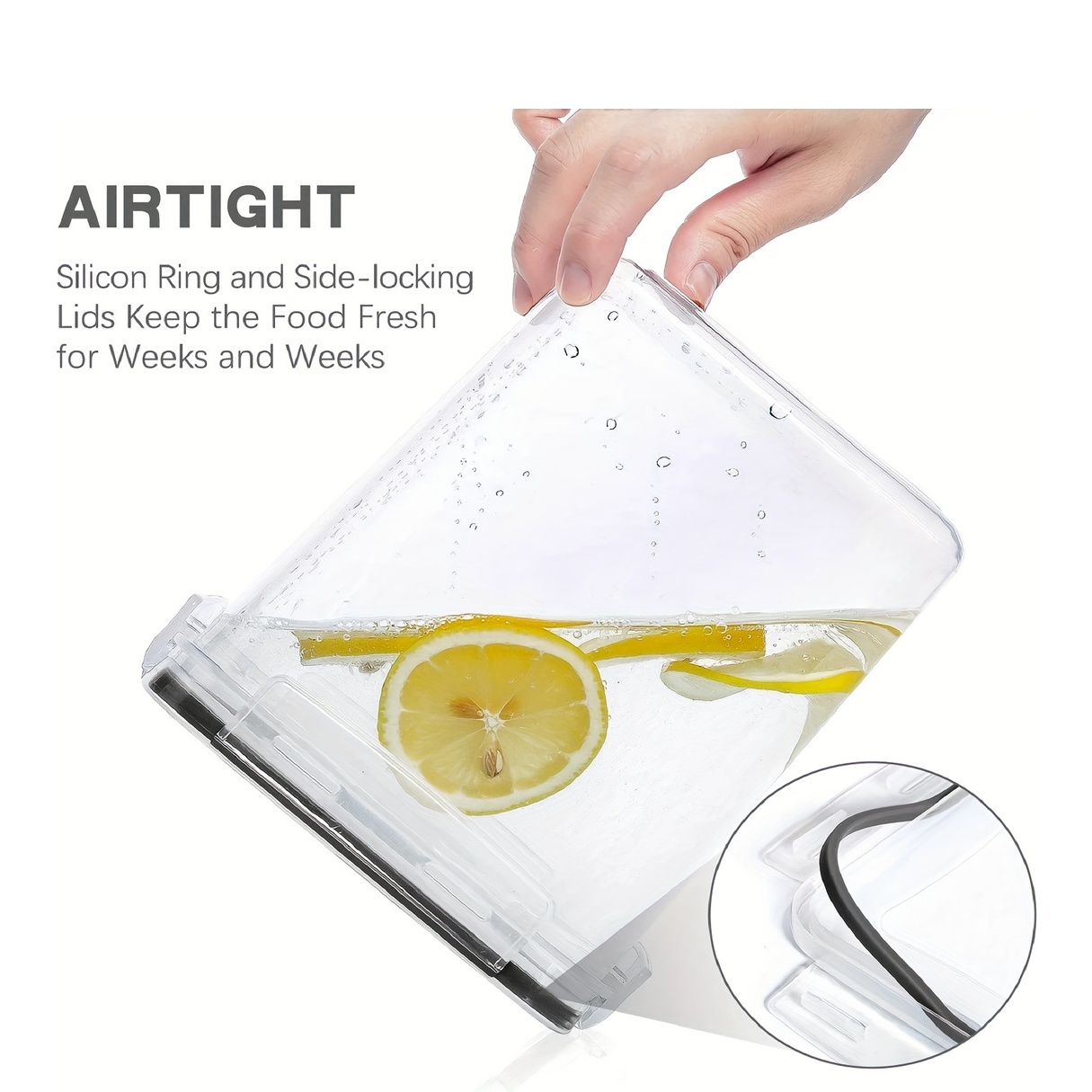 5/9pcs Airtight Food Storage Containers Set with Lids, BPA Free Plastic Dry Food Containers for Kitchen Pantry Organization and Storage, Dishwasher safe,Include Labels, Marking pen - Image 2