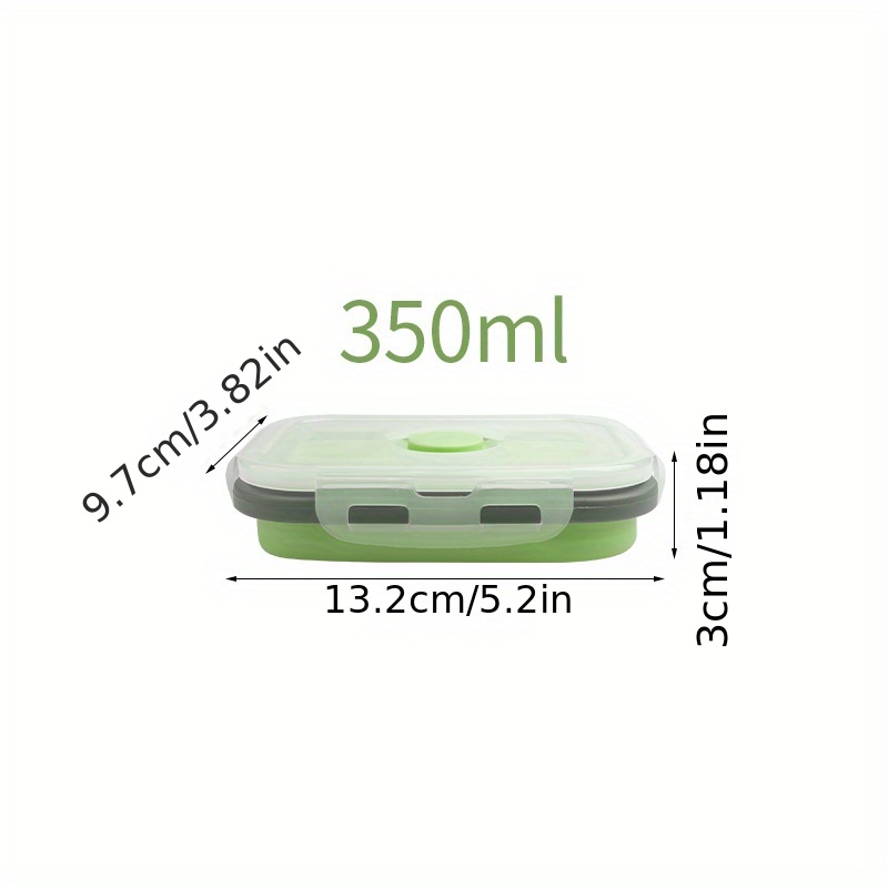 1/4pcs Collapsible Silicone Food Storage Containers with Lids - Portable Bento Lunch Box for Teenagers and Workers - Microwave Safe and Dishwasher Safe - Perfect for School, Canteen, and Home Kitchen - Image 13