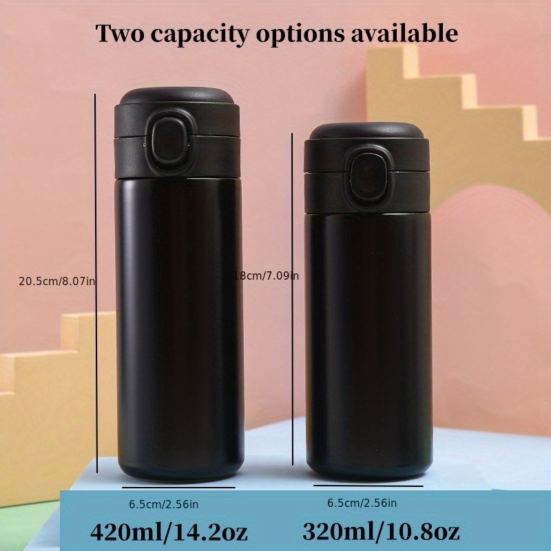 Stainless Steel Insulated Cup - Hand Wash Only, Reusable, Multipurpose, No Electricity Needed, Portable Bouncing Cup for Male Students, Japanese Harajuku Style