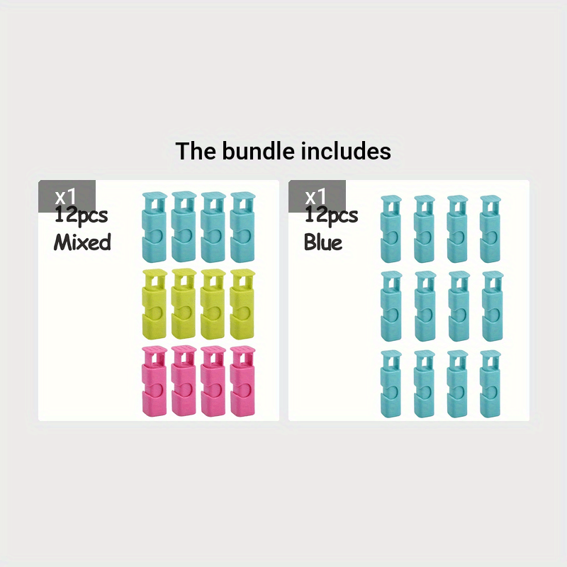 12-Pack Reusable Plastic Food Bag Clips - Non-Food Contact Bread Snack Bag Sealer Clamps for Kitchen Storage & Organization Accessories - Image 13