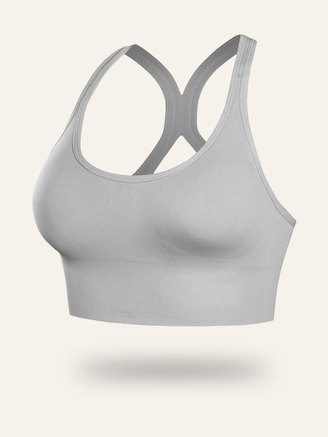 Women'S Light Blue Sports Bra with Removable Pads - Breathable, Non-Slip Design for Gym, Yoga, Running - Backless, Strapless Top with Adjustable Straps, Yoga Apparel | Adjustable Strap Design | Comfortable Fit