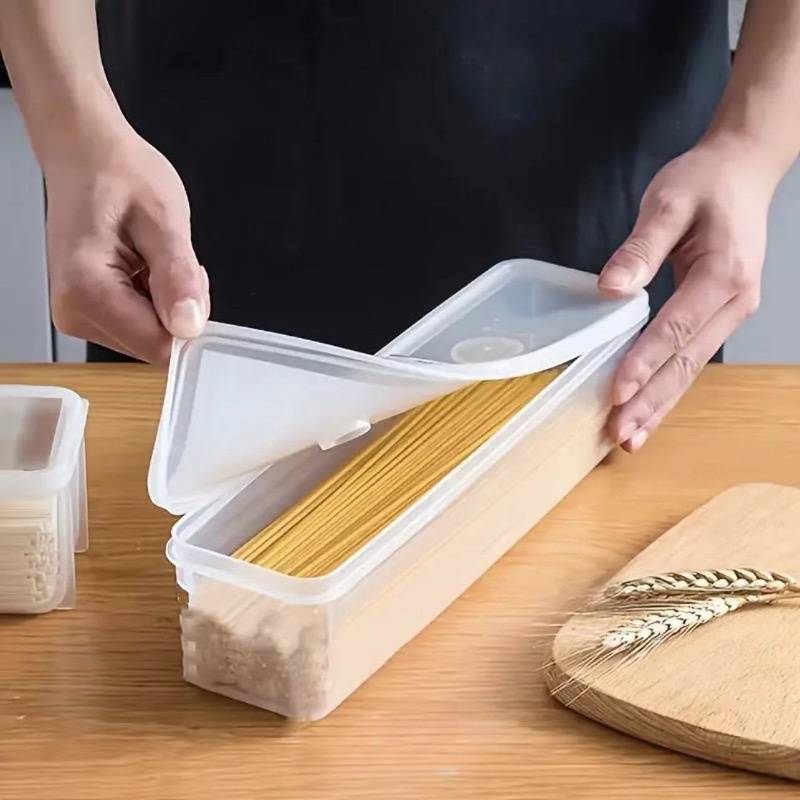 3pcs Stackable Plastic Storage Containers with Lids - Reusable, Ideal for Onions, Celery, Herbs, Garlic, Pasta & Eggs - Essential Kitchen Organizer Boxes, Rectangular, Fridge Safe, Hand Wash Only