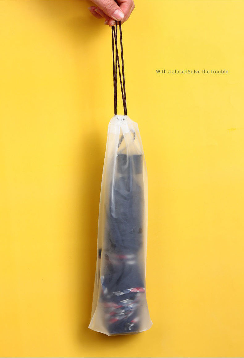 1pc of Matte Translucent Plastic Bag for Umbrella Storage, Reusable And Portable with a Drawstring, Ideal for Home Organization.