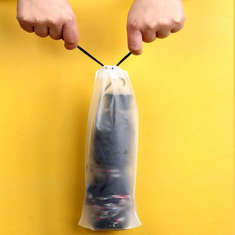 1pc of Matte Translucent Plastic Bag for Umbrella Storage, Reusable And Portable with a Drawstring, Ideal for Home Organization.