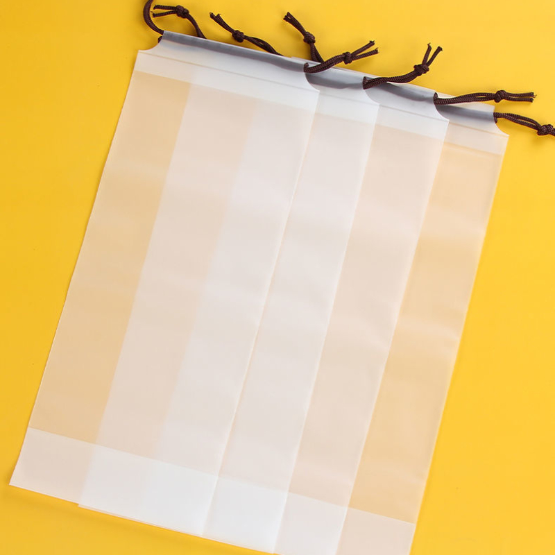 1pc of Matte Translucent Plastic Bag for Umbrella Storage, Reusable And Portable with a Drawstring, Ideal for Home Organization.