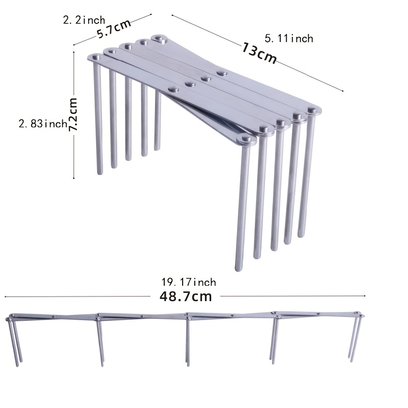 1pc Adjustable Stainless Steel Pot Lid Holder - Foldable Multi-Functional Kitchen Organizer Rack for Efficient Space-Saving, Durable Drain Storage Solution with Secure Holding Arms for Various Lids, Kitchen Storage Rack