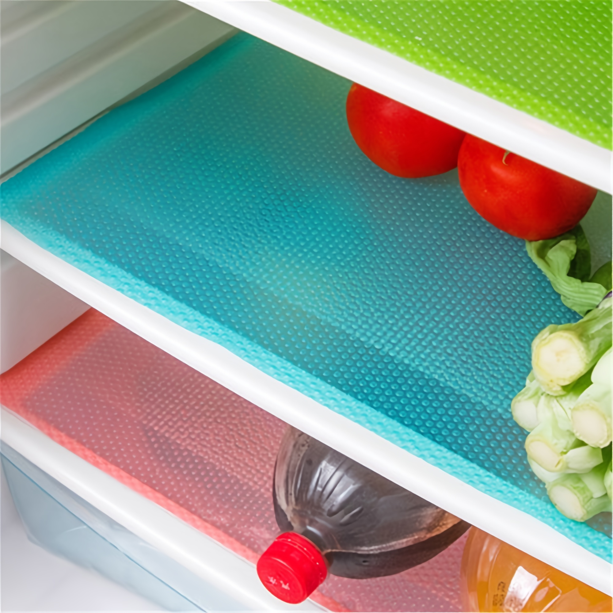 4pcs, Waterproof Refrigerator Mats - Absorbent Shelf Liner For Fridge, Drawer, Table - Kitchen Accessories And Tools