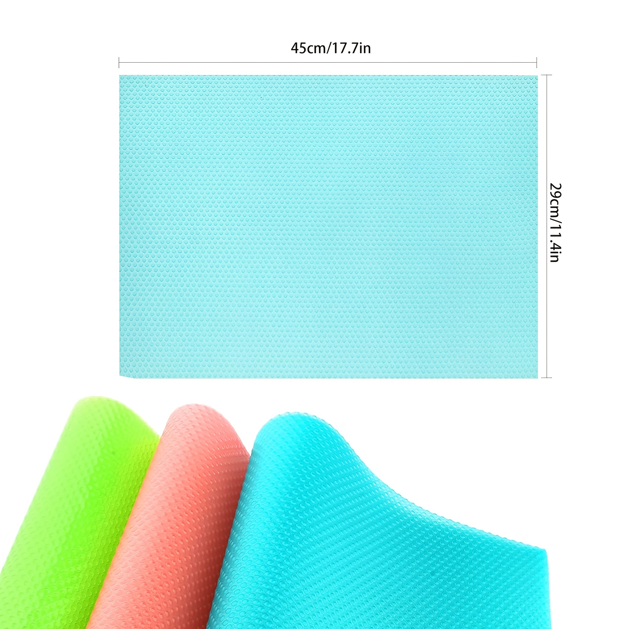 3/6pcs Refrigerator Shelf Liners Mats, Washable, For Home Kitchen Gadgets Accessories Organization, For Top Freezer Glass Shelf, Shelving Cupboard, Cabinet, Drawers ( Blue Green Red)