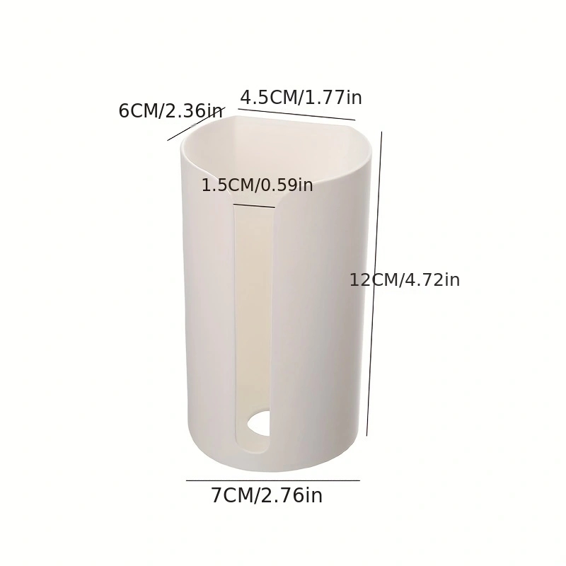 1pc Wall-Mounted Garbage Bag Holder, Nail-Free ABS Plastic Trash Bag Storage Box, Pad Container for Home, Kitchen, Bathroom - Non-Food Contact Safe