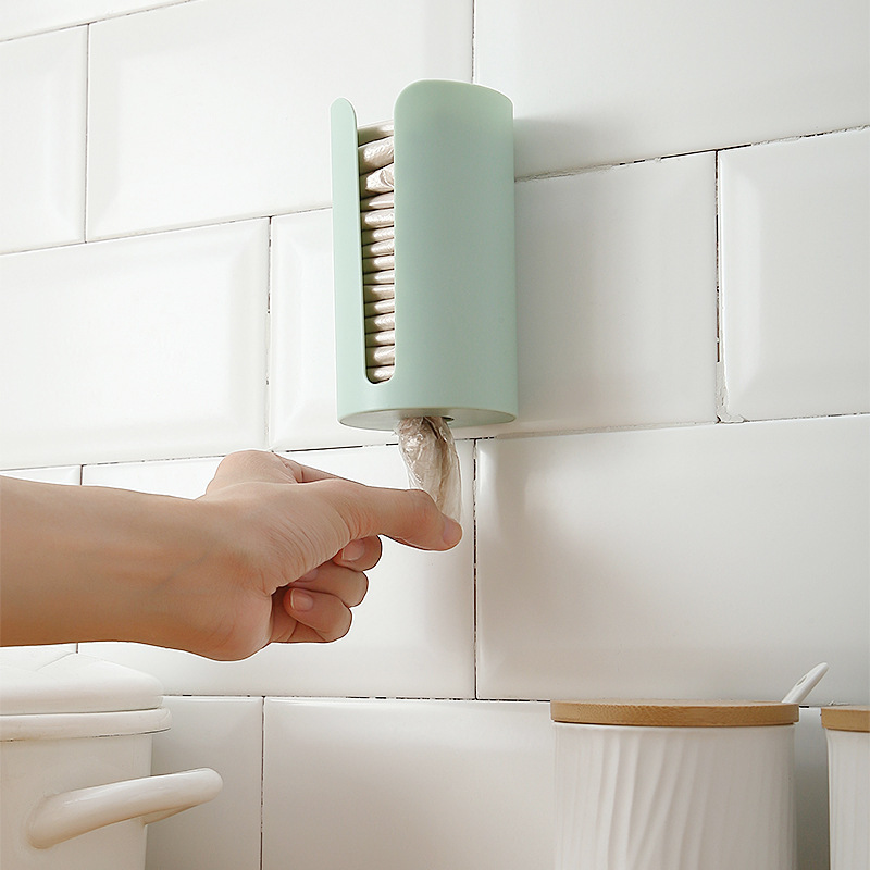 1pc Wall-Mounted Garbage Bag Holder, Nail-Free ABS Plastic Trash Bag Storage Box, Pad Container for Home, Kitchen, Bathroom - Non-Food Contact Safe