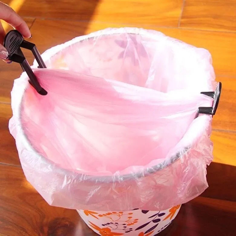 2/4/6/8pcs Garbage Bag Holder Anti-off Anti-Slip Fantastic Trash Can Side Clip Creative Bucket Side Holder Garbage Category Folder
