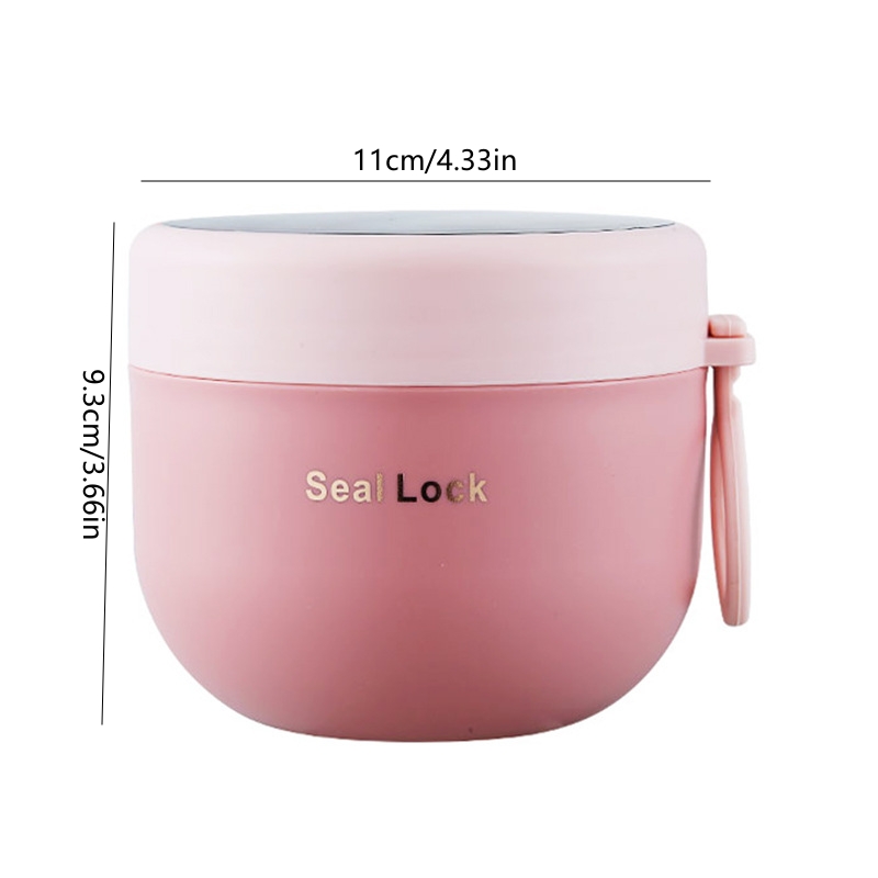 Portable Lunch Container for Soup, Ideal for Picnics And Travel, Featuring a Plastic Breakfast Cup And Kitchen Utensils.,Back to School Bento Box,Lunch Box