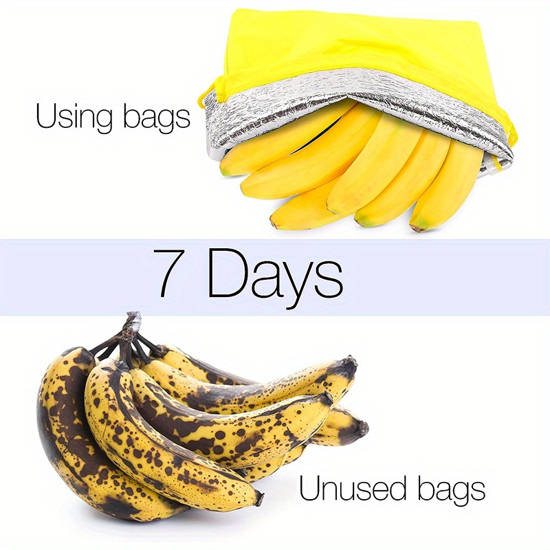 1pc Banana and Lettuce Keeper Bag - Freshness Preservation Nylon Storage Pouch, Large Capacity, Double Stitched, Reusable Food-Safe Organizer