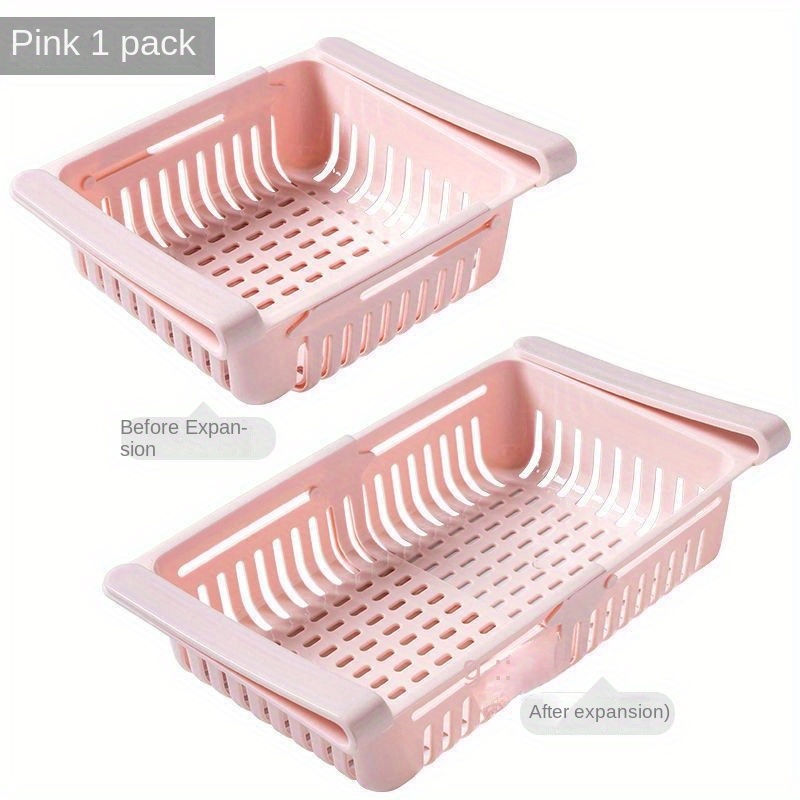 1pc Adjustable And Stretchable Refrigerator Organizer Drawer Basket, Refrigerator Storage Box