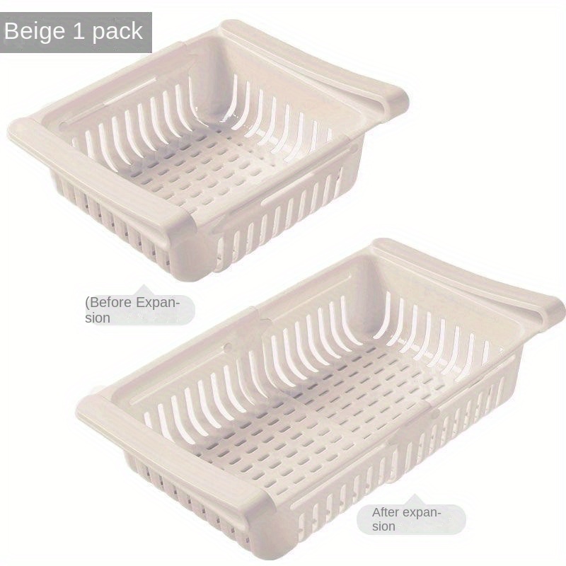 1pc Adjustable And Stretchable Refrigerator Organizer Drawer Basket, Refrigerator Storage Box