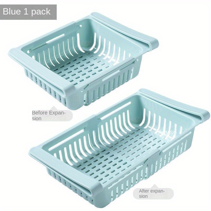 1pc Adjustable And Stretchable Refrigerator Organizer Drawer Basket, Refrigerator Storage Box