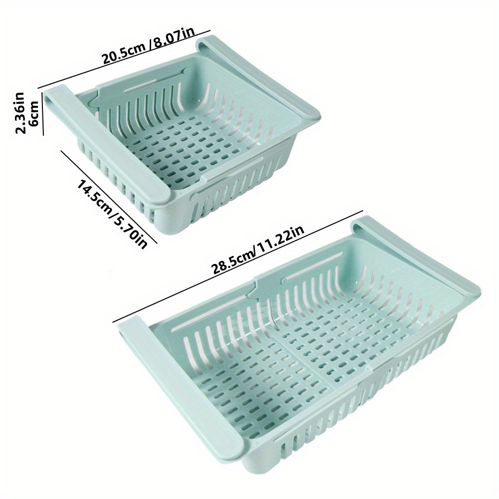 1pc Adjustable And Stretchable Refrigerator Organizer Drawer Basket, Refrigerator Storage Box