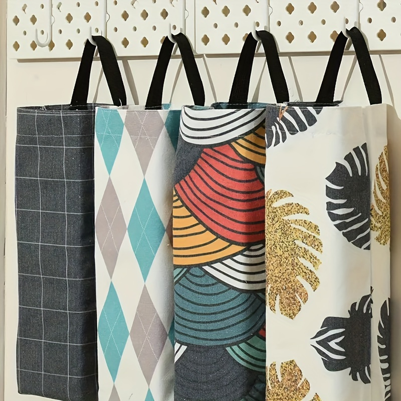 Large Capacity Wall-Mounted Plastic Bag Dispenser - Durable PVC & Vinyl Grocery and Garbage Bag Organizer for Kitchen, Home Accessory