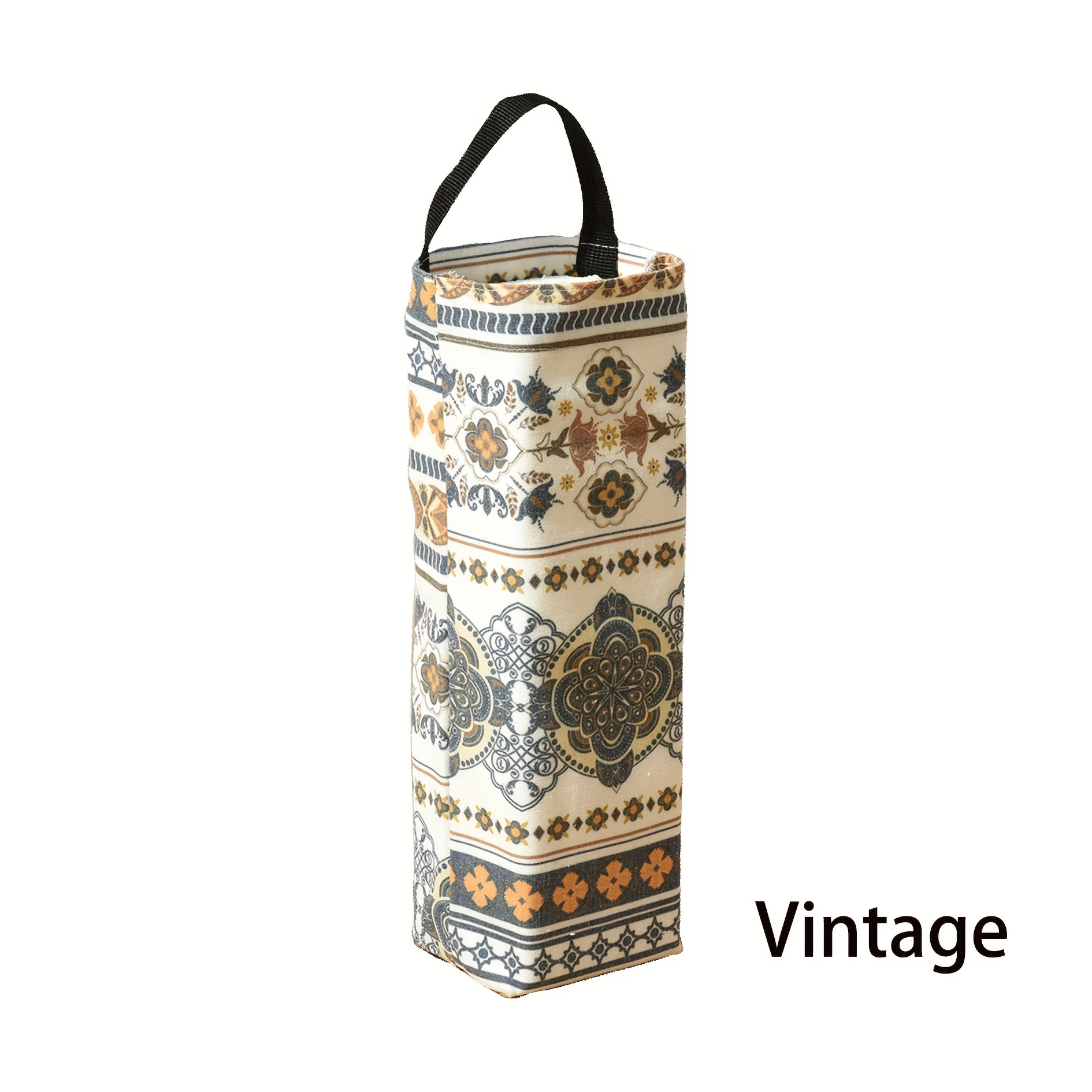 Large Capacity Wall-Mounted Plastic Bag Dispenser - Durable PVC & Vinyl Grocery and Garbage Bag Organizer for Kitchen, Home Accessory