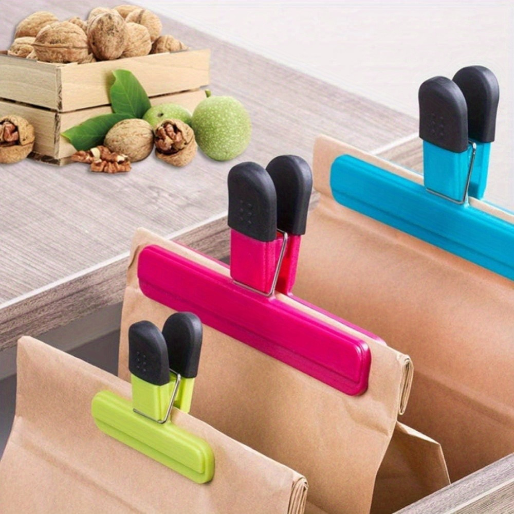 3/6pcs Large Chip Bag Clips - Assorted Sizes, Heavy Seal Grip, Food Bag Clips for Kitchen Organization, Plastic Material, Assorted Sizes, Food Bag Clip