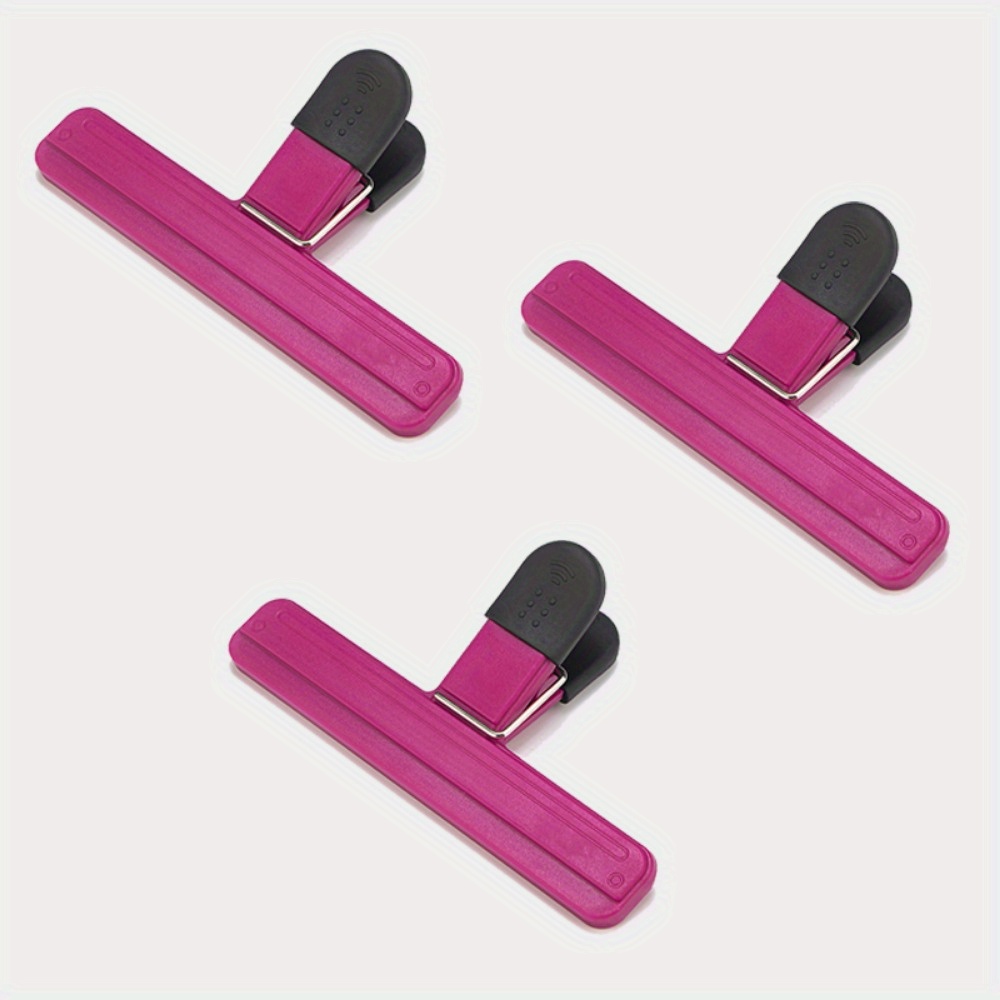 3/6pcs Large Chip Bag Clips - Assorted Sizes, Heavy Seal Grip, Food Bag Clips for Kitchen Organization, Plastic Material, Assorted Sizes, Food Bag Clip