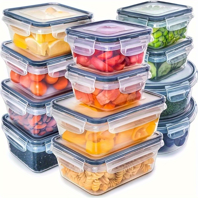 1pc Storage Container, Multifunctional Leak Proof And Reusable Food Storage Box With Lid, Portable And Stackable Food Sealed Box, For Meat, Eggs, Fruit And Vegetable, Kitchen Organizers And Storage, Kitchen Accessories