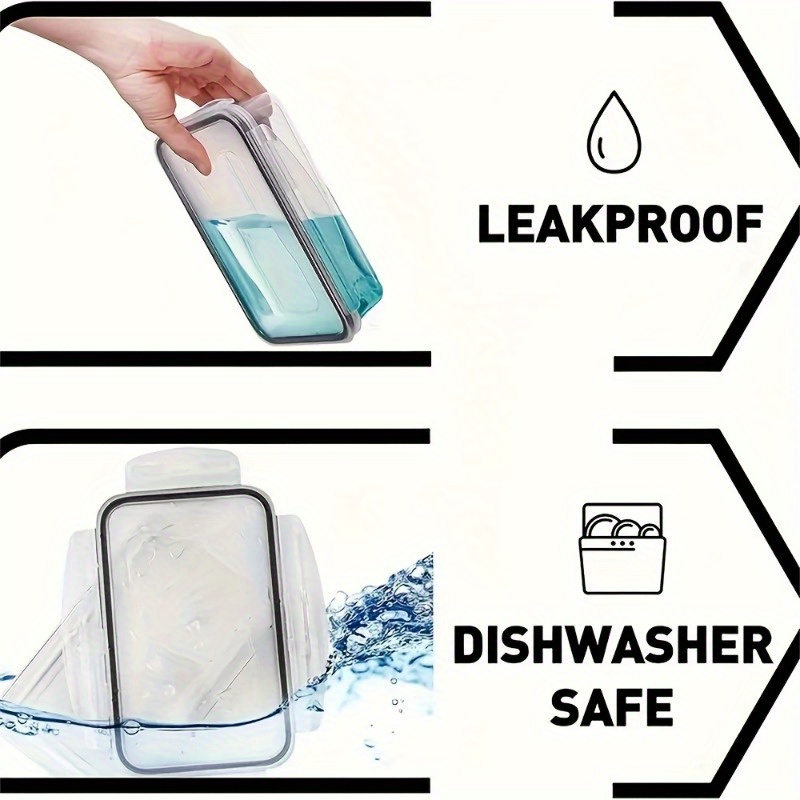 1pc Storage Container, Multifunctional Leak Proof And Reusable Food Storage Box With Lid, Portable And Stackable Food Sealed Box, For Meat, Eggs, Fruit And Vegetable, Kitchen Organizers And Storage, Kitchen Accessories