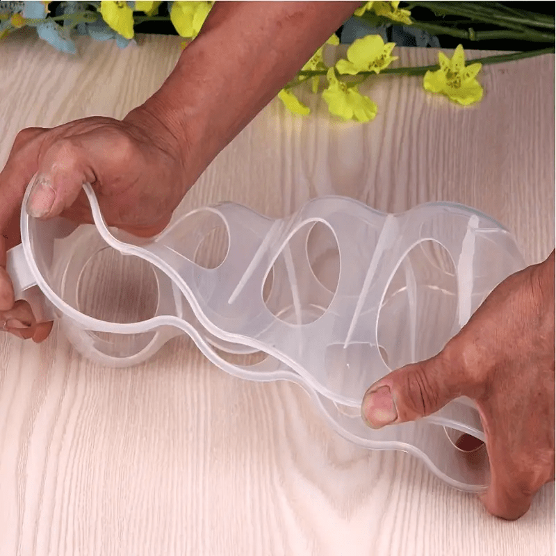 1pc Storage Box, 4-grid Clear Plastic Soda Can Storage Box, Portable Soda Can Organizer Bins, For Kitchen Countertops, Cabinets And Refrigerator, Kitchen Organizers And Storage, Kitchen Accessories