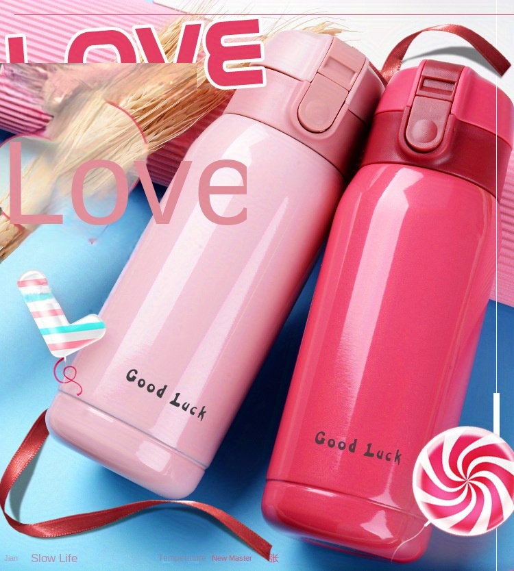 Stainless Steel Insulated Water Bottle with Carry Strap - Leakproof, Portable Travel Mug for Hot and Cold Beverages, Ideal for Outdoor Activities & Halloween Gifts