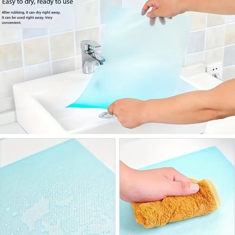 4pcs EVA Waterproof Refrigerator Liners - Washable, Non-Slip Fridge Mats in Vibrant Colors (Pink, Blue, Green, White) -, Heat-Insulating & Cuttable for Fit - Keeps Shelves Clean & Organized, Refrigerator Accessories - Image 12