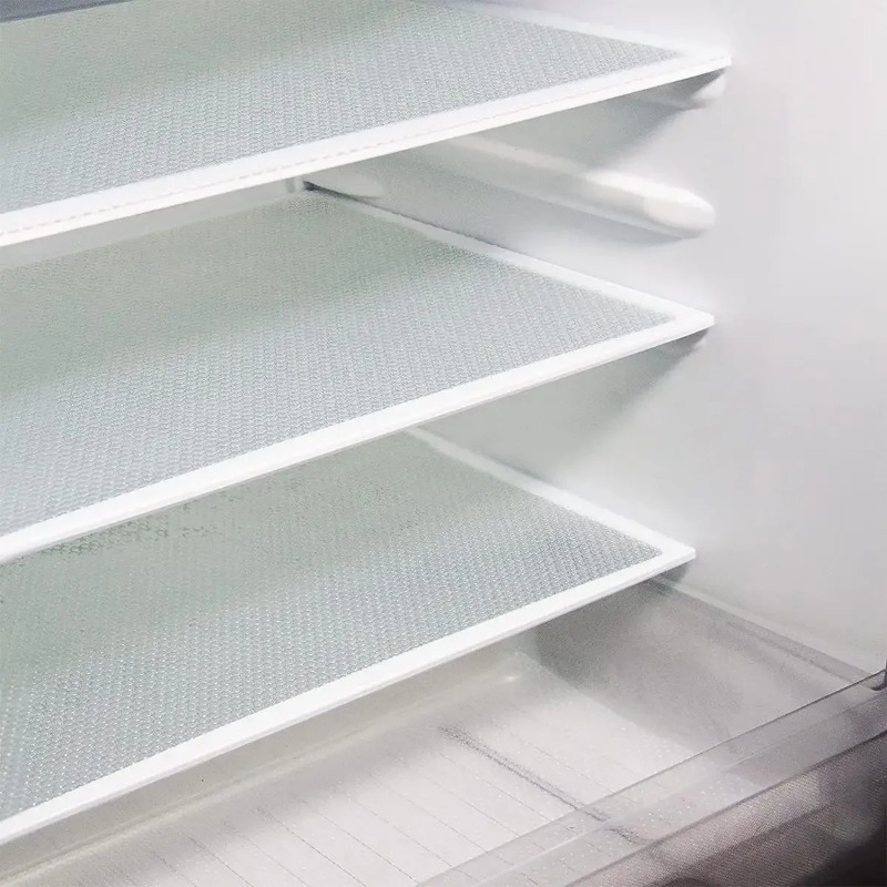 4pcs EVA Waterproof Refrigerator Liners - Washable, Non-Slip Fridge Mats in Vibrant Colors (Pink, Blue, Green, White) -, Heat-Insulating & Cuttable for Fit - Keeps Shelves Clean & Organized, Refrigerator Accessories - Image 9