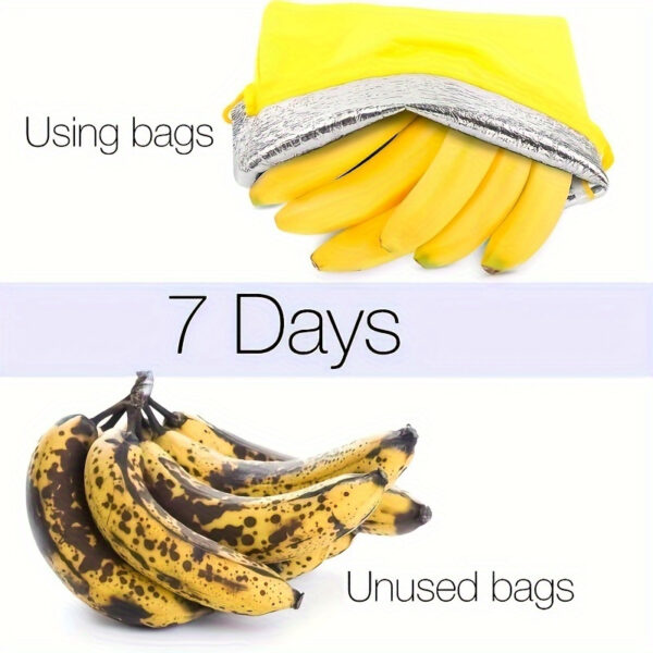 Large Capacity Food-Grade Nylon Banana Storage Bag with Aluminum Bead Closure And Double Stitching - Keeps Bananas Fresh for Up to 7 Days,Reusable Produce Bags