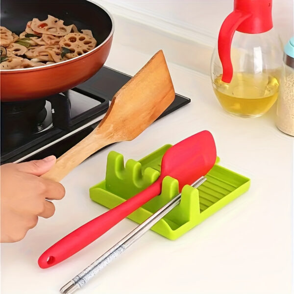 Versatile Kitchen Organizer - Spatula, Spoon & Pot Lid Holder | Countertop Storage Rack for Home and RV, Utility Hooks