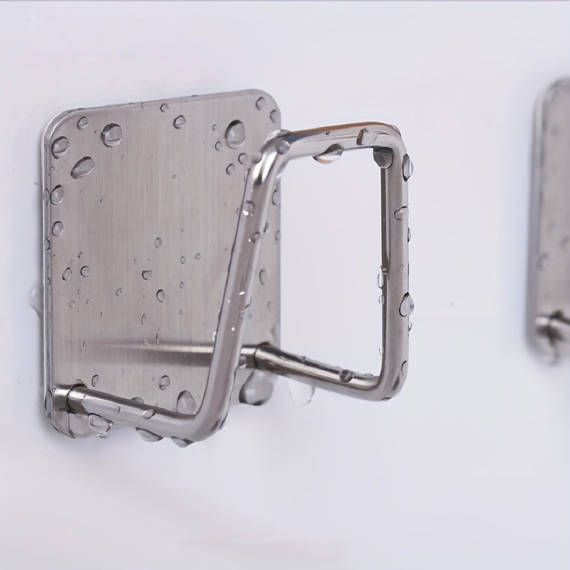 1pc Stainless Steel Sponge Holder for Kitchen Sink - No-Drill, Wall Mount Design with Dual Hooks, Ideal for Sponges & Small Tools, Keeps Surfaces Clean, Sponges for Washing Dishes