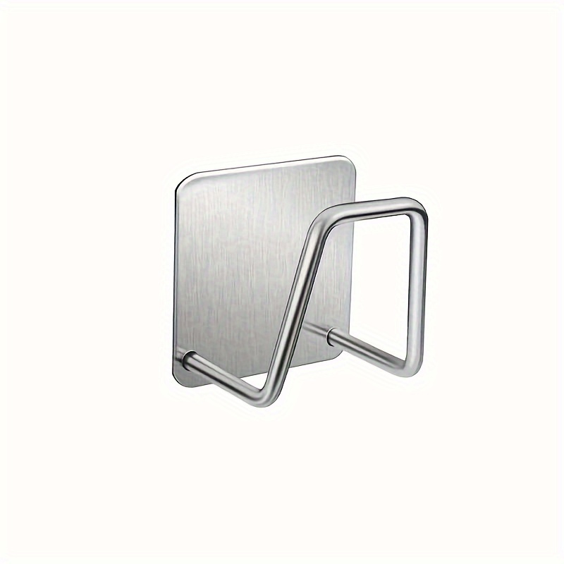 2/4pcs Hook, Stainless Steel Sponge Holders, Punch-Free Sink Sponge Drain Storage Racks, Self Adhesive Drain Drying Rack, for Kitchen And Bathroom, Kitchen Organizers And Storage, Kitchen Accessories