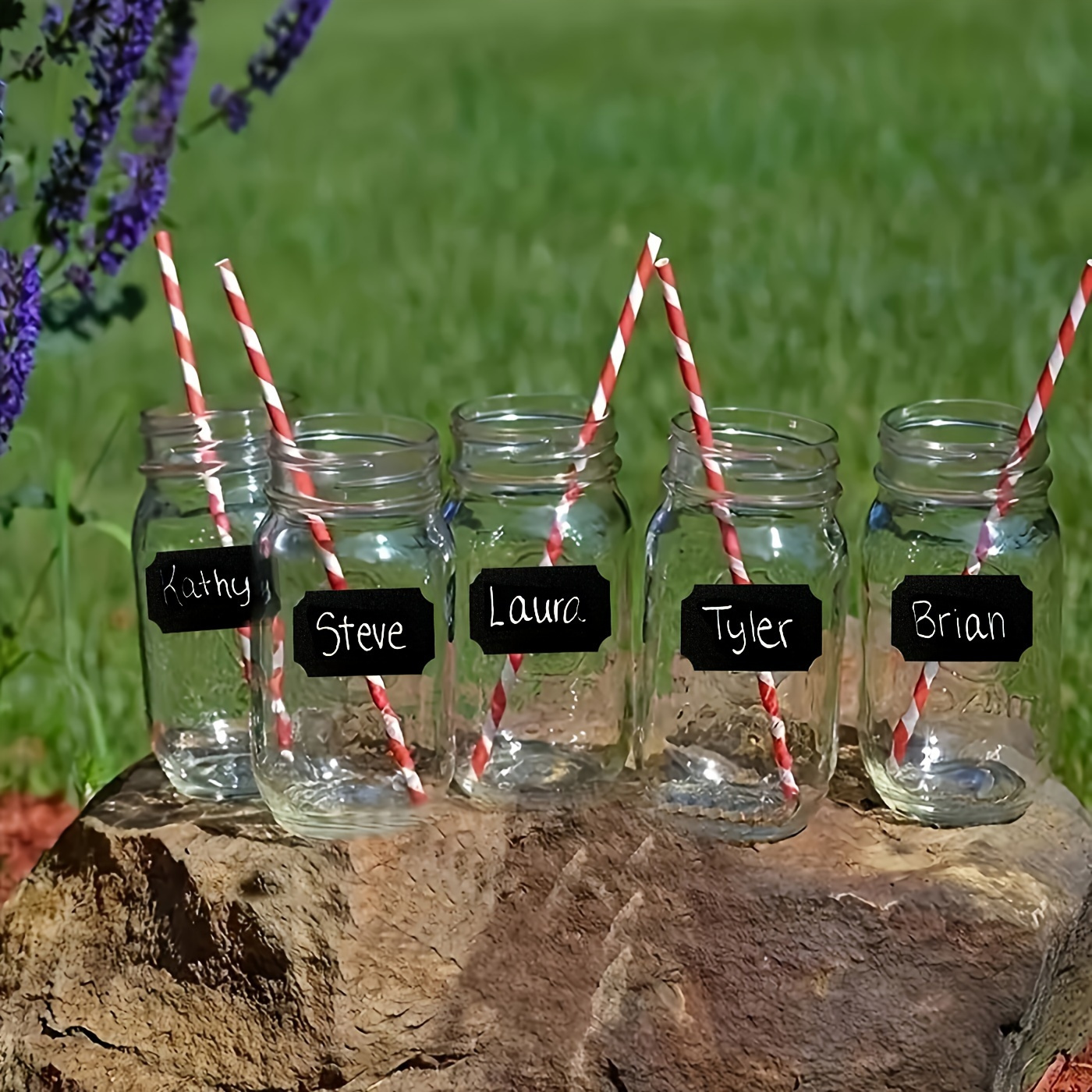 30pcs Reusable Chalkboard Labels for Food Storage Containers with Pen - Waterproof, Self-Adhesive, Ideal for Spices, Cheese & More, Kitchen Organization|Bold Font Design|Waterproof Label