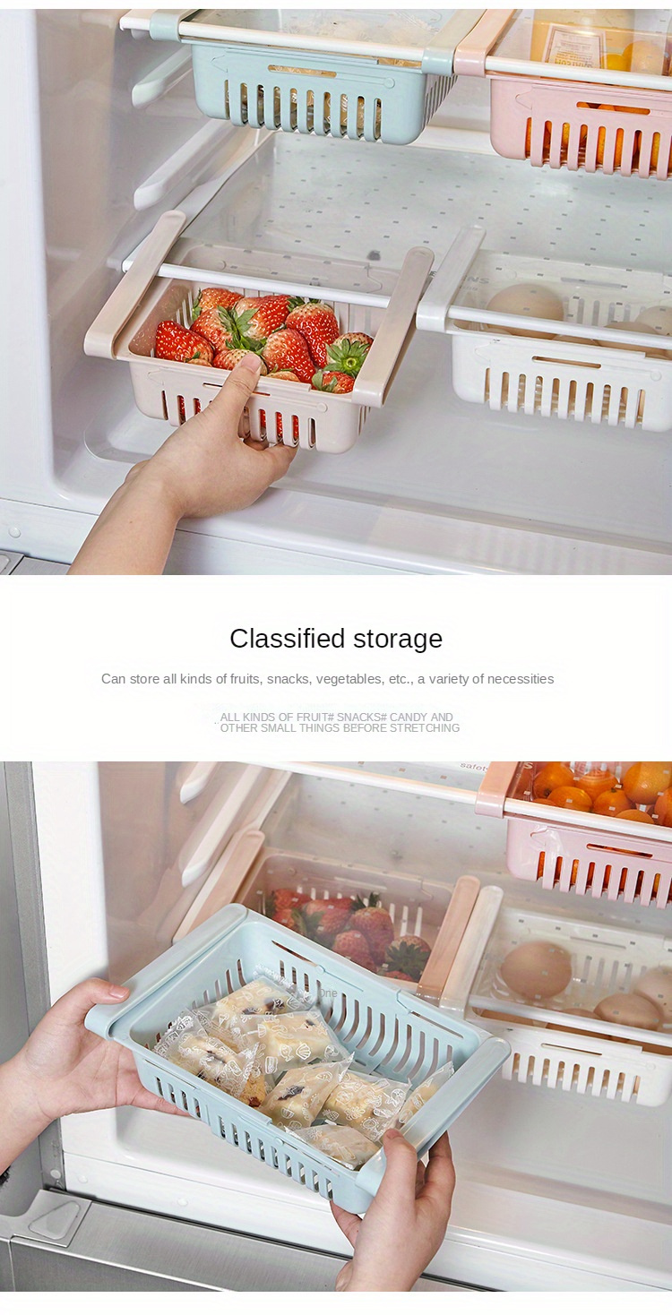 Fridge Organizer Storage Box Refrigerator Drawer Plastic Storage Container Shelf Fruit Egg Food Storage Box Kitchen Accessories