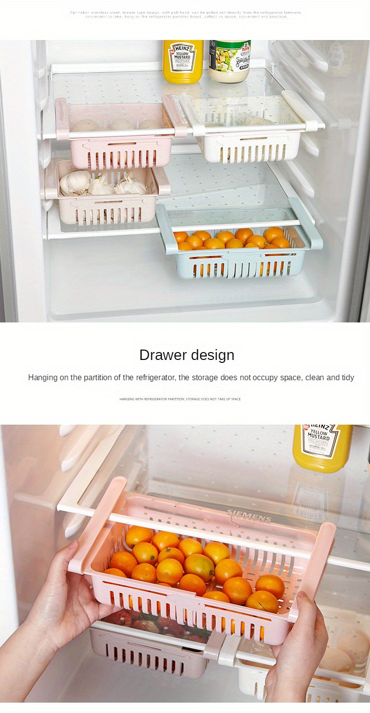 Fridge Organizer Storage Box Refrigerator Drawer Plastic Storage Container Shelf Fruit Egg Food Storage Box Kitchen Accessories