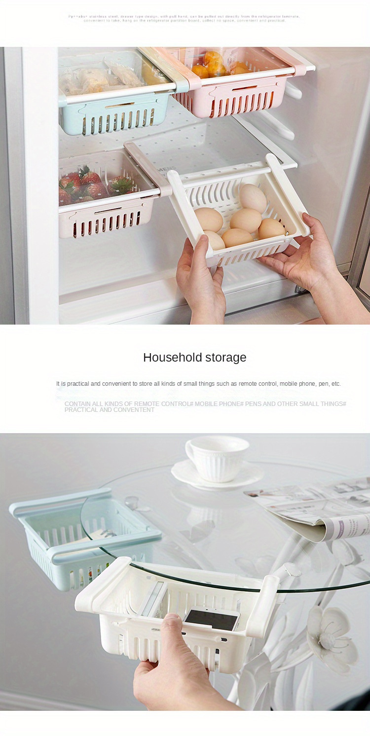 Fridge Organizer Storage Box Refrigerator Drawer Plastic Storage Container Shelf Fruit Egg Food Storage Box Kitchen Accessories